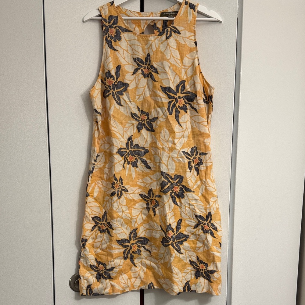 Tommy Bahama 100% Linen Floral Short Dress Size L